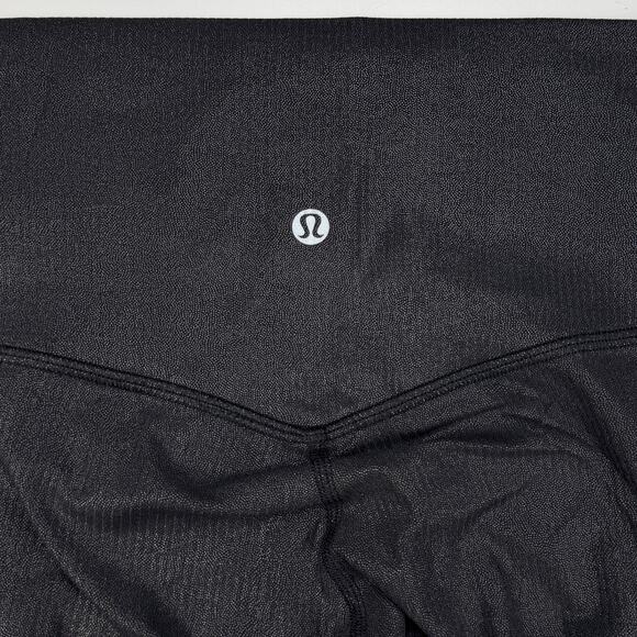 LULULEMON Align Ribbed High-Rise Pant 28" Shine Size 4 Black - Picture 8 of 9